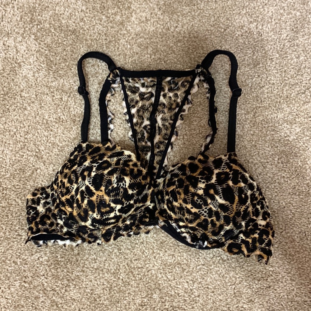 PINK leopard bra